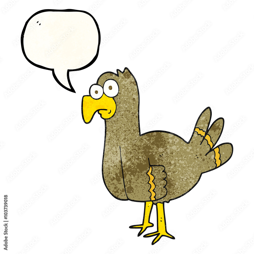 speech bubble textured cartoon bird speech bubble textured cartoon bird