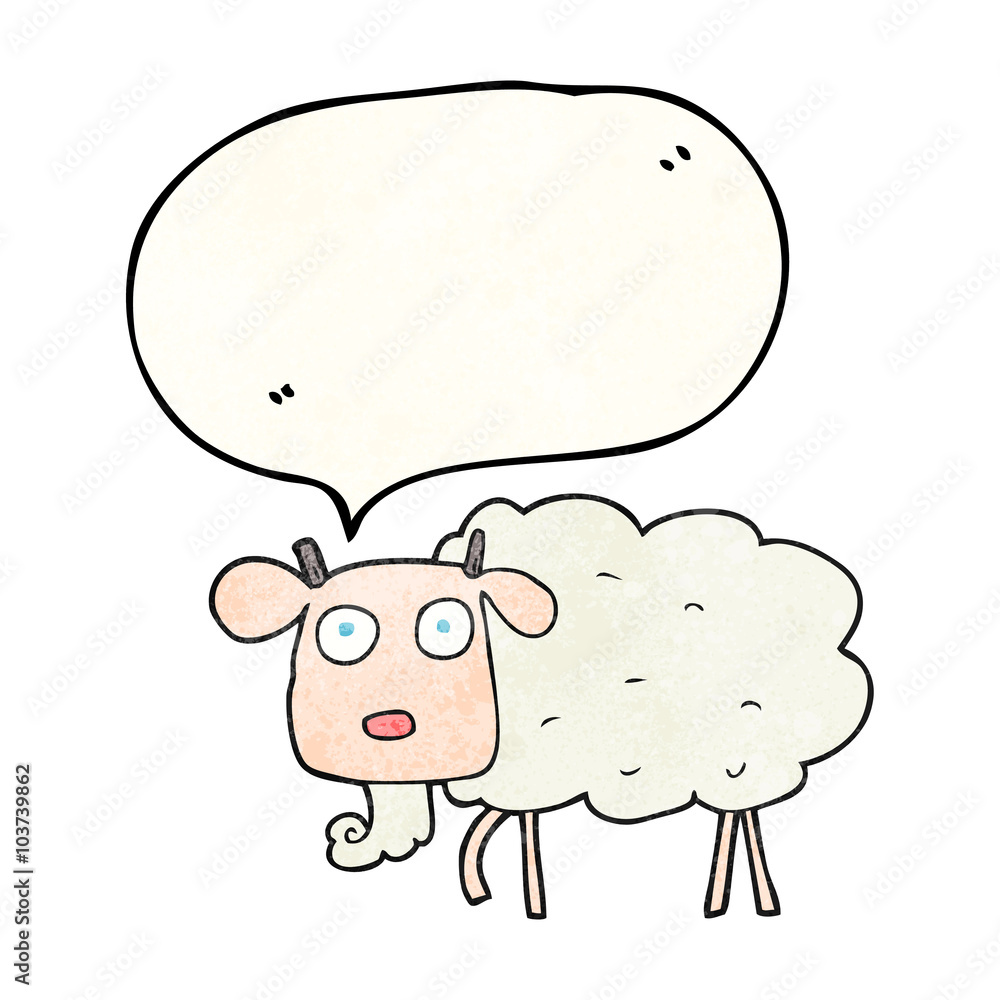 speech bubble textured cartoon goat speech bubble textured cartoon goat