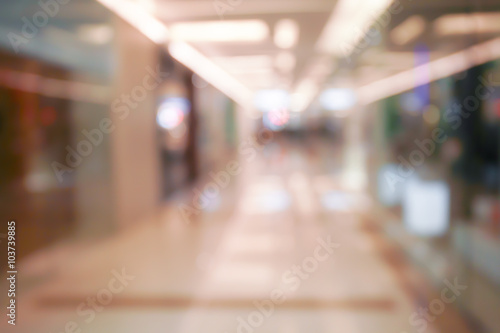 Blurred scene of department store for background