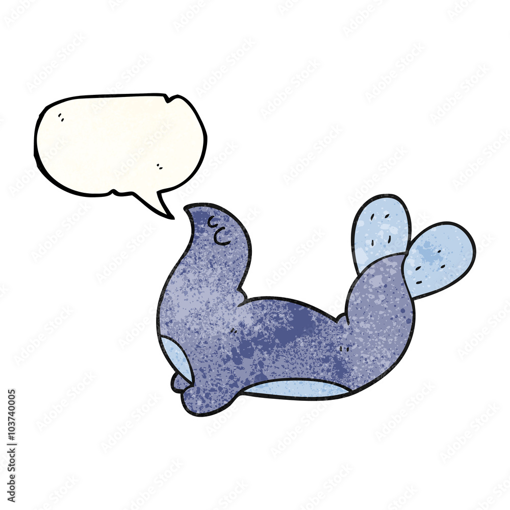 speech bubble textured cartoon seal speech bubble textured cartoon seal