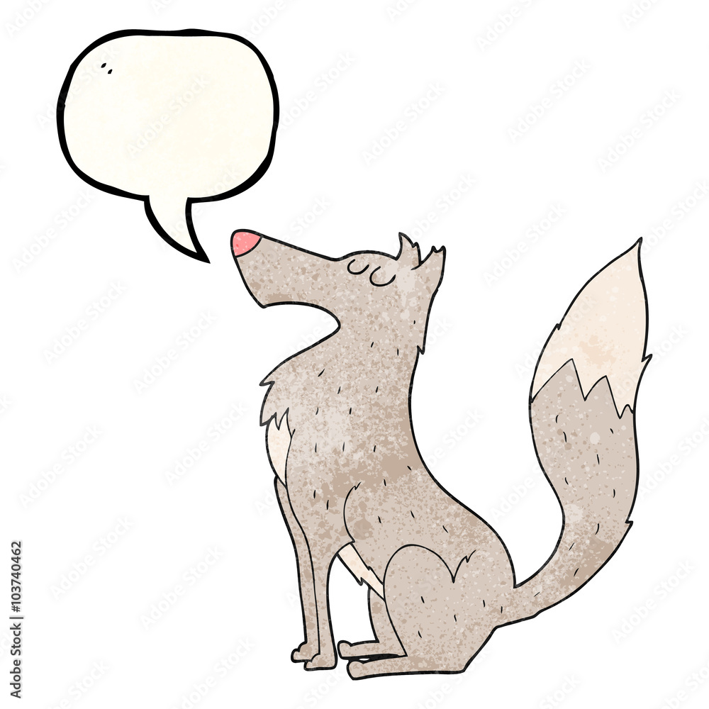 speech bubble textured cartoon wolf speech bubble textured cartoon wolf