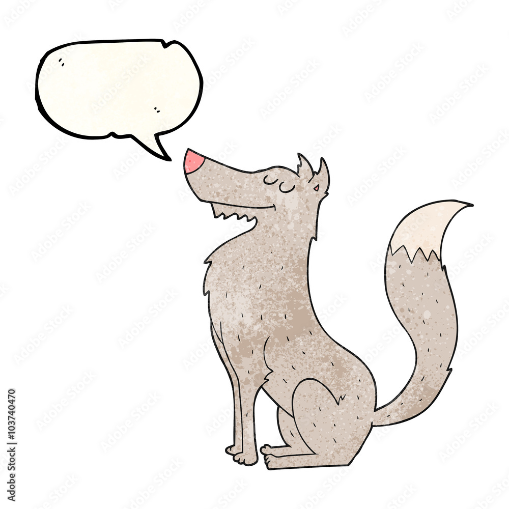speech bubble textured cartoon wolf speech bubble textured cartoon wolf