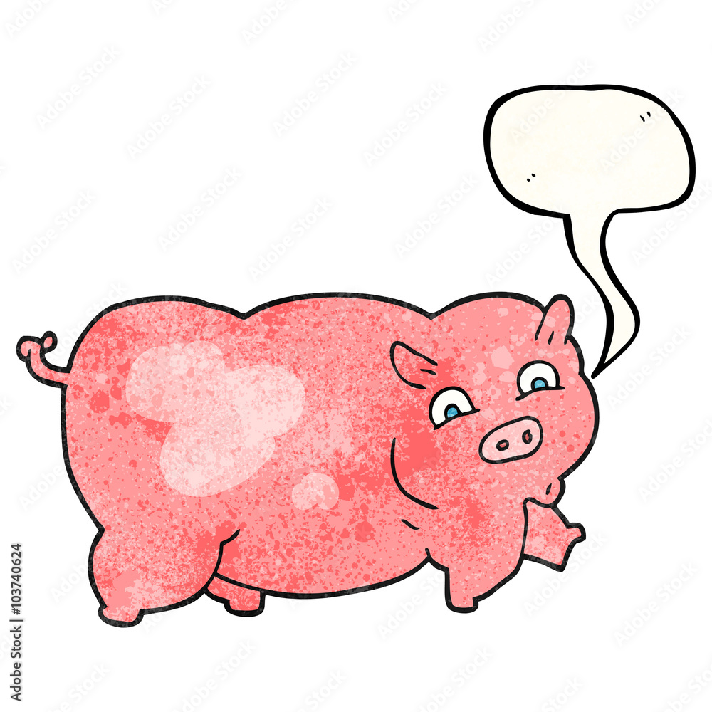speech bubble textured cartoon pig speech bubble textured cartoon pig