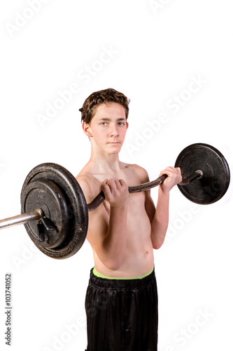 Teenage Body Doing Strength Training
