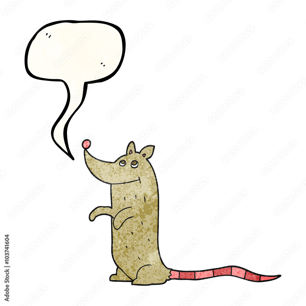 speech bubble textured cartoon rat speech bubble textured cartoon rat