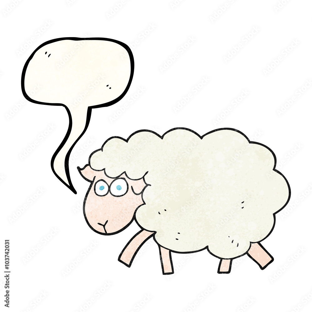 speech bubble textured cartoon sheep speech bubble textured cartoon sheep