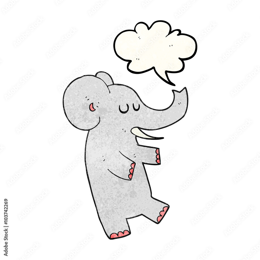 speech bubble textured cartoon dancing elephant speech bubble textured cartoon dancing elephant