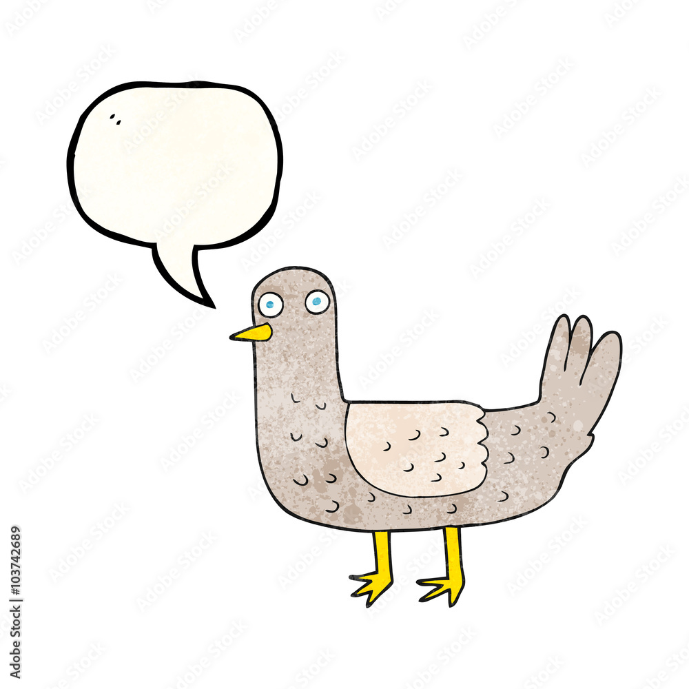 speech bubble textured cartoon bird speech bubble textured cartoon bird