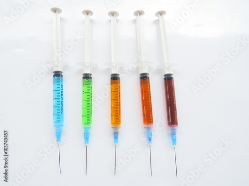 Colorful Medical Syringes