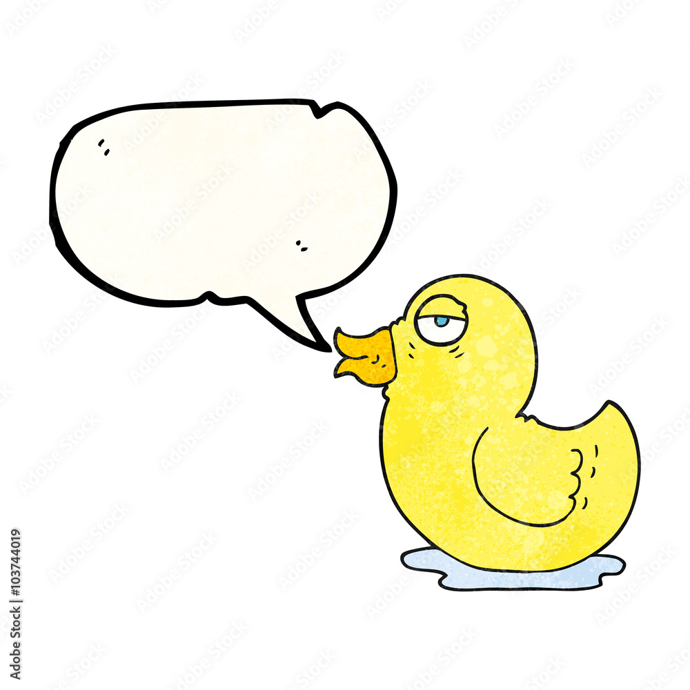 speech bubble textured cartoon rubber duck speech bubble textured cartoon rubber duck