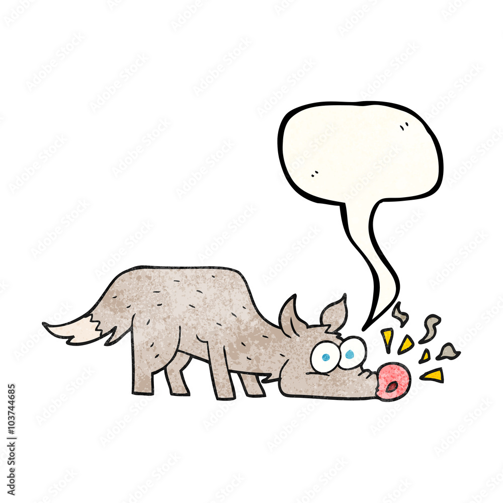 speech bubble textured cartoon dog sniffing speech bubble textured cartoon dog sniffing