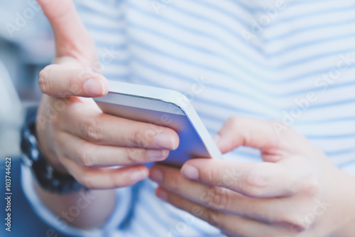 Communication technology, People Using a Smart Phone background