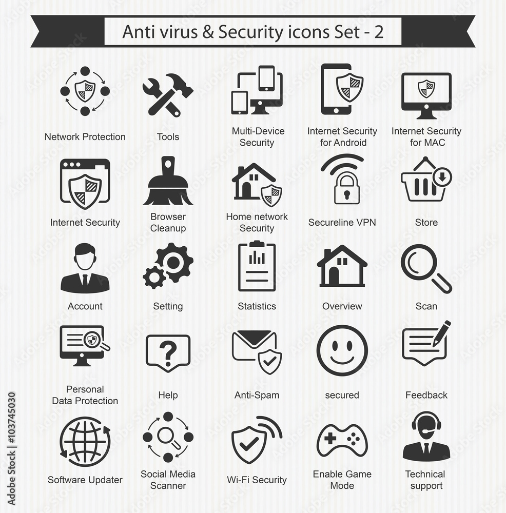 Anti virus & Security icons - Set 2 Anti virus & Security icons - Set 2