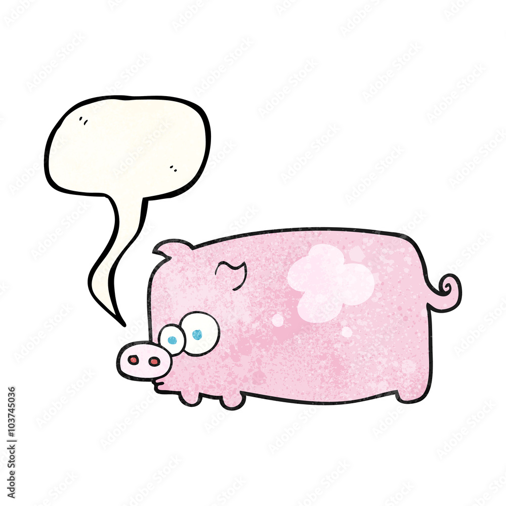 speech bubble textured cartoon pig speech bubble textured cartoon pig