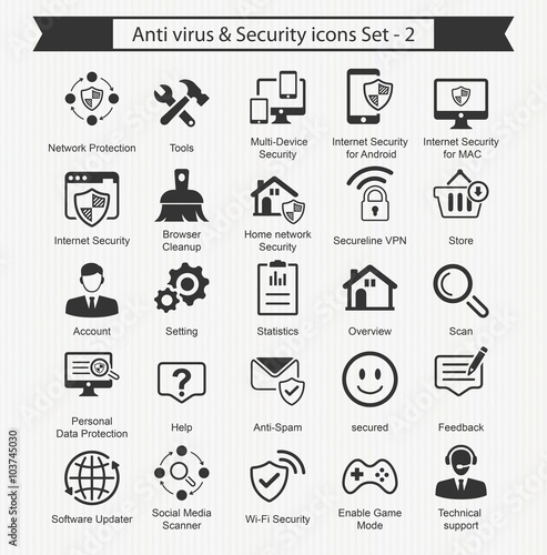 Anti virus & Security icons - Set 2