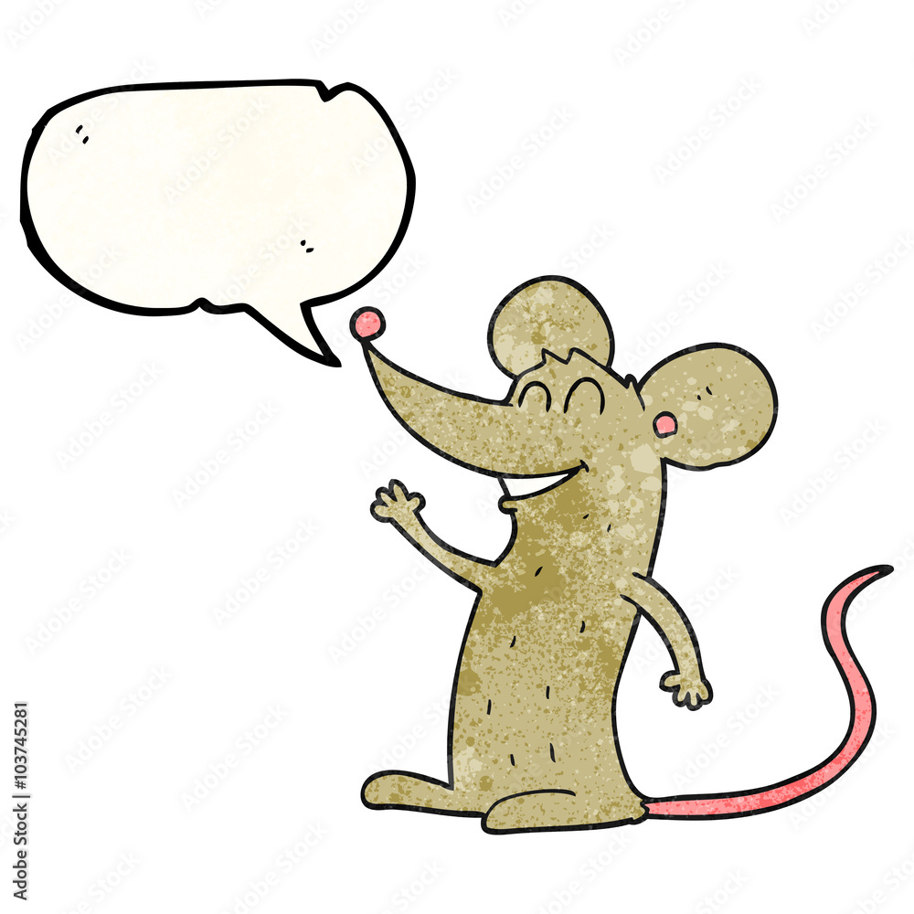 speech bubble textured cartoon mouse speech bubble textured cartoon mouse