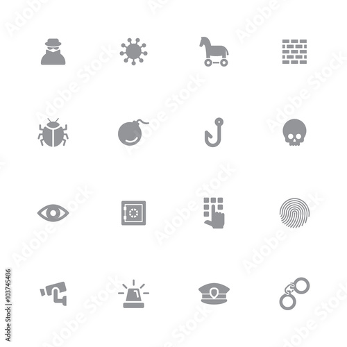 gray simple flat icon set 7 for web design, user interface (UI), infographic and mobile application (apps)
