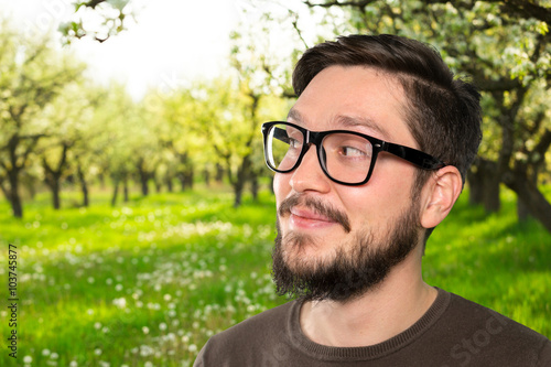 Portrait of mid adult man in glasses