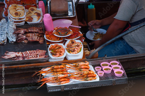 seafood on boat for traveller