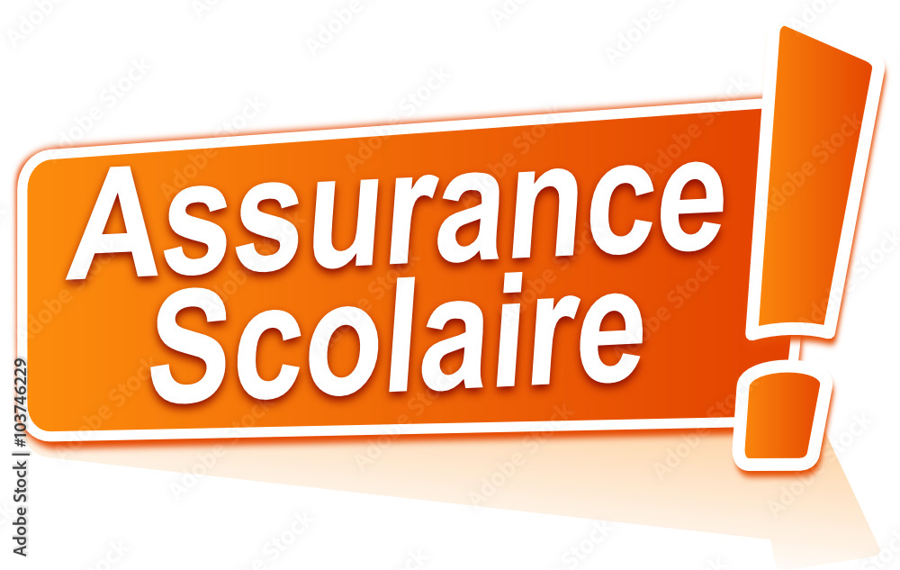 assurance scolaire sur étiquette orange assurance scolaire sur étiquette orange