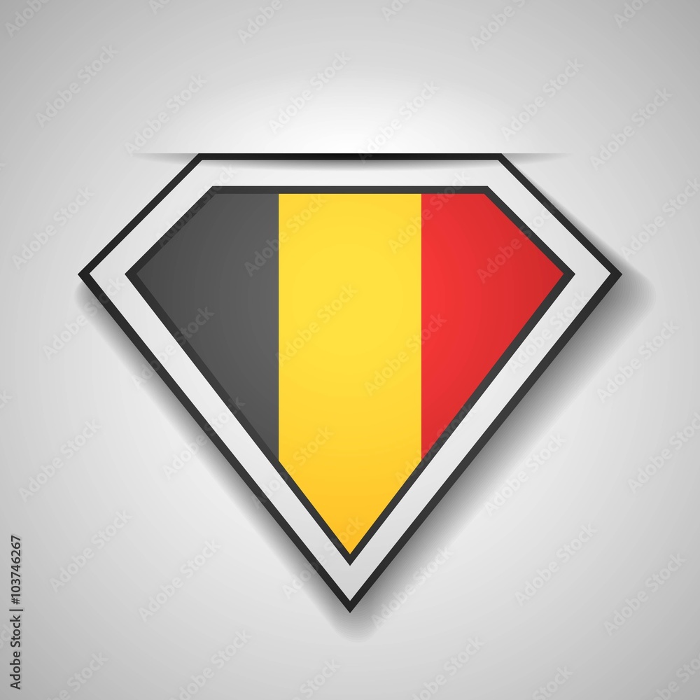 Fototapeta premium Belgium Super shield sign