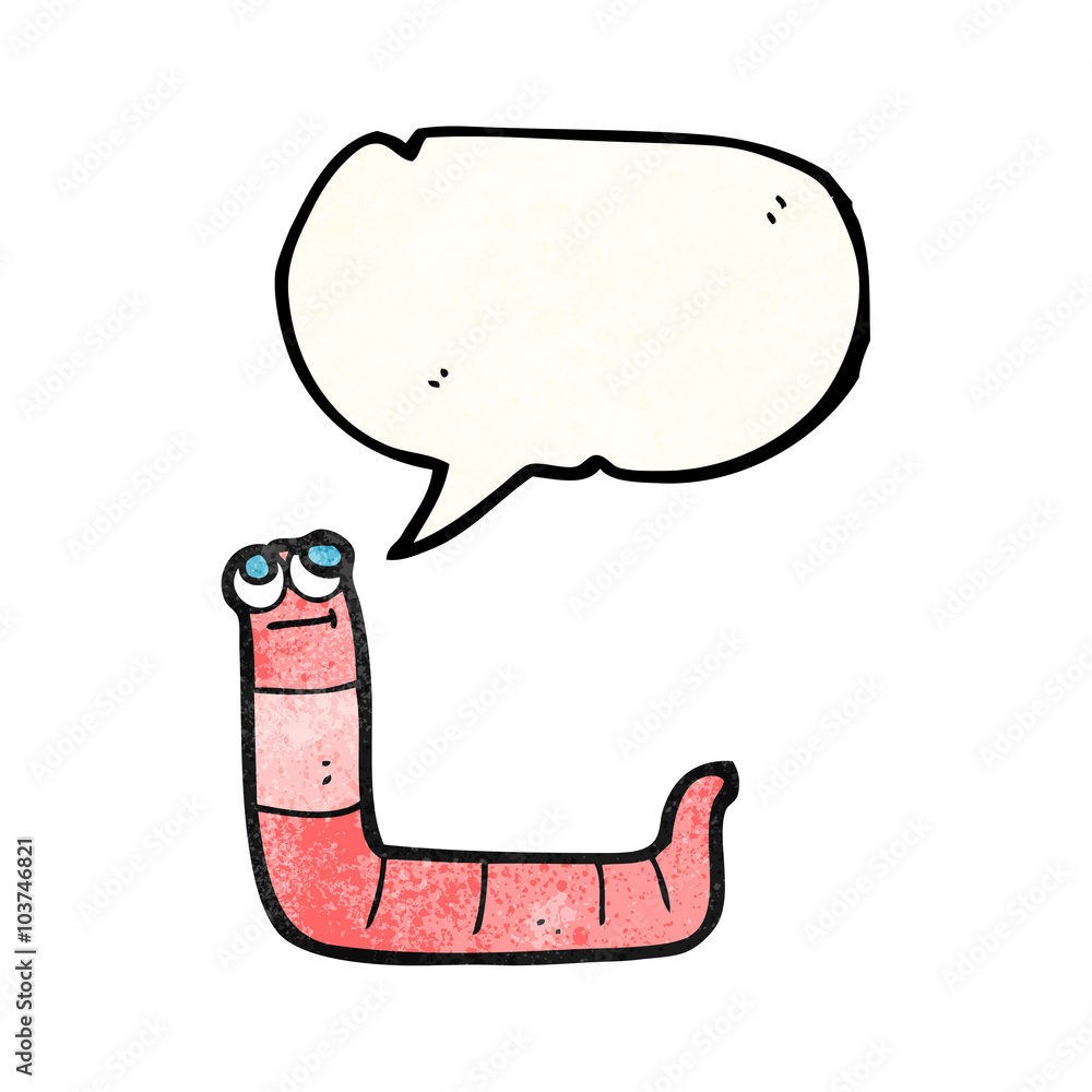 speech bubble textured cartoon worm speech bubble textured cartoon worm
