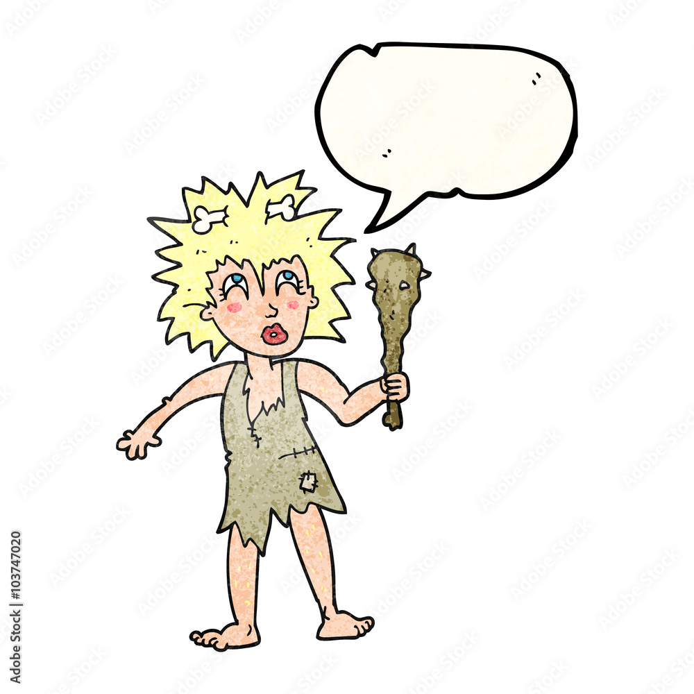 speech bubble textured cartoon cave woman speech bubble textured cartoon cave woman