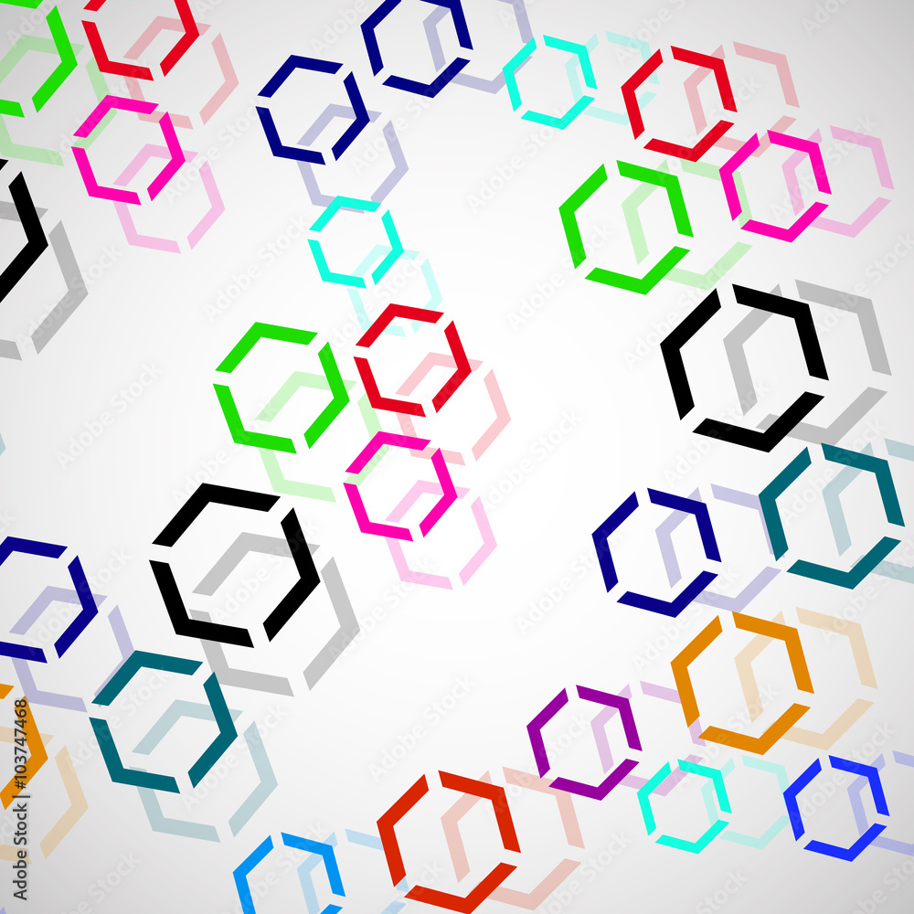 Abstract geometric background from hexagons Abstract geometric background from hexagons