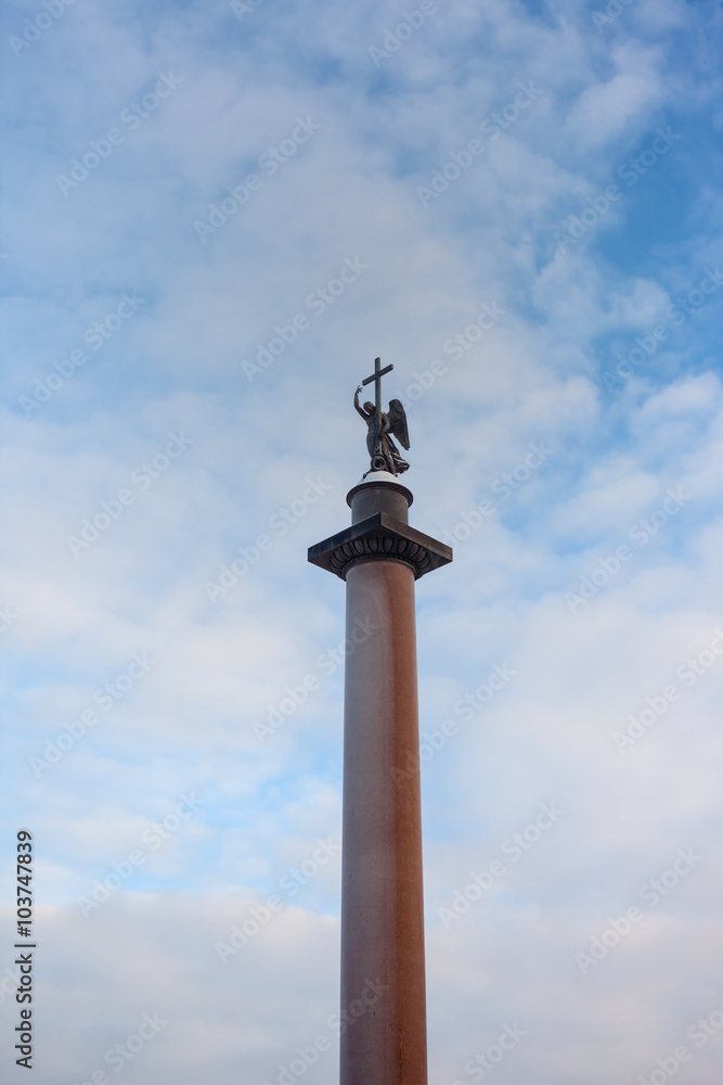 Alexander Column on Palace Square in St. Petersburg. Russia Alexander Column on Palace Square in St. Petersburg. Russia