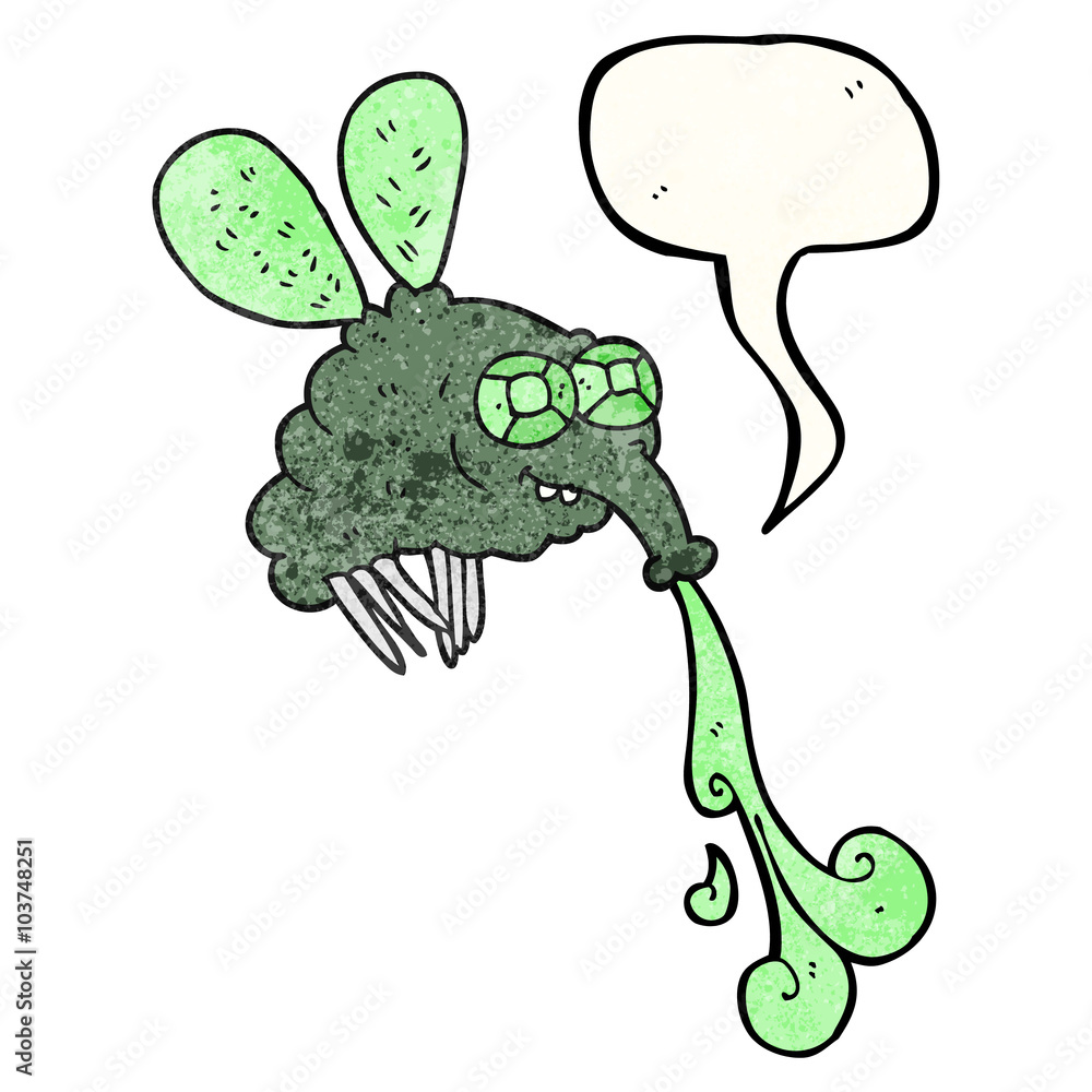 speech bubble textured cartoon gross fly speech bubble textured cartoon gross fly