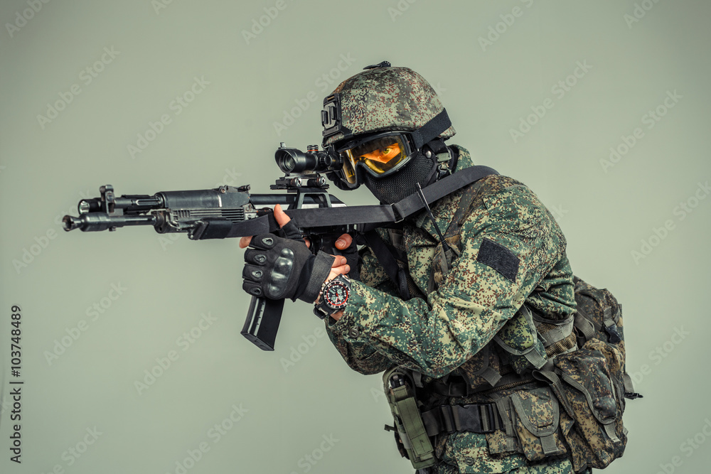 Fototapeta premium Special force soldier