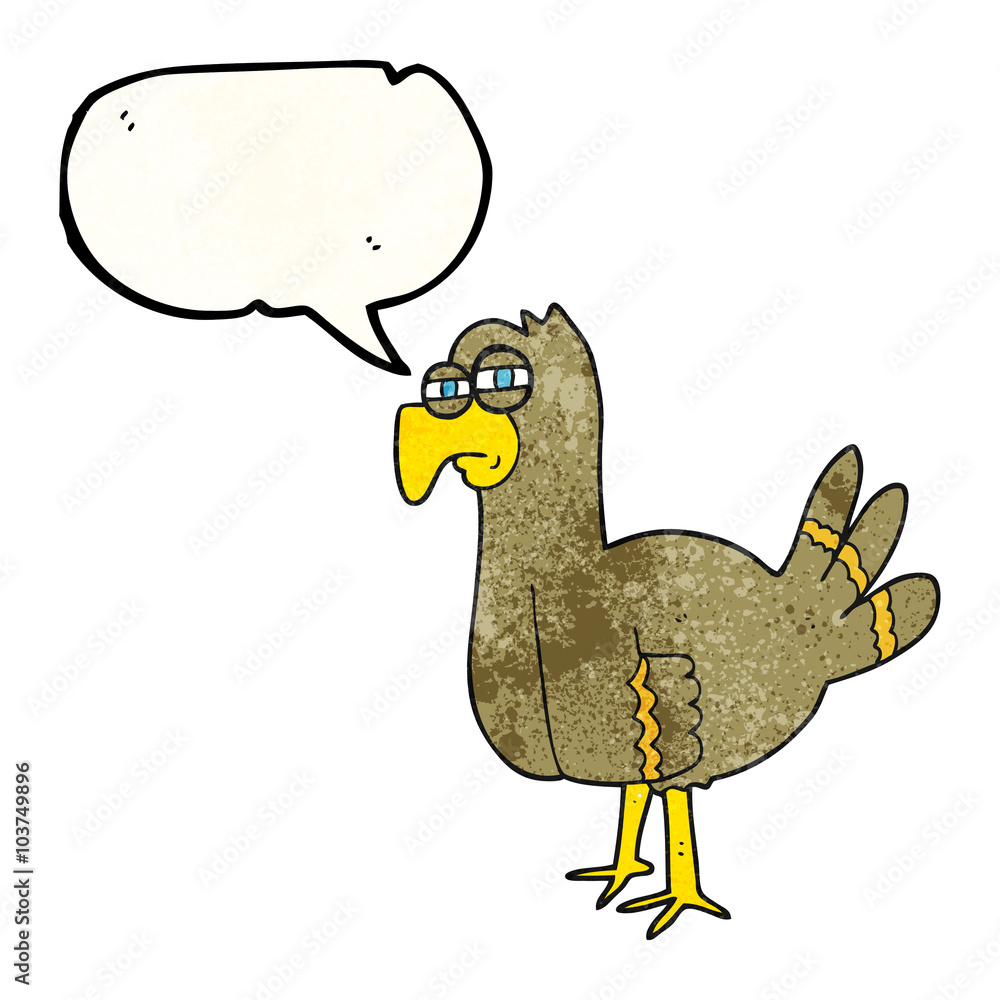speech bubble textured cartoon bird speech bubble textured cartoon bird