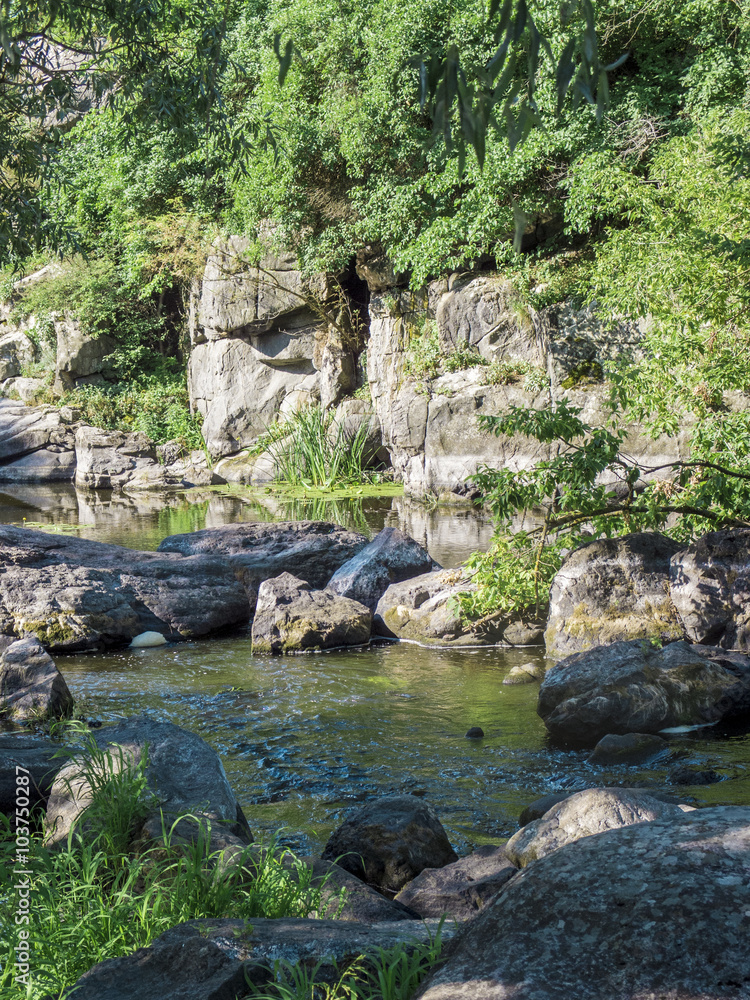 Buky canyon in the Cherkassy region, Ukraine. River Mountain Tik Buky canyon in the Cherkassy region, Ukraine. River Mountain Tik