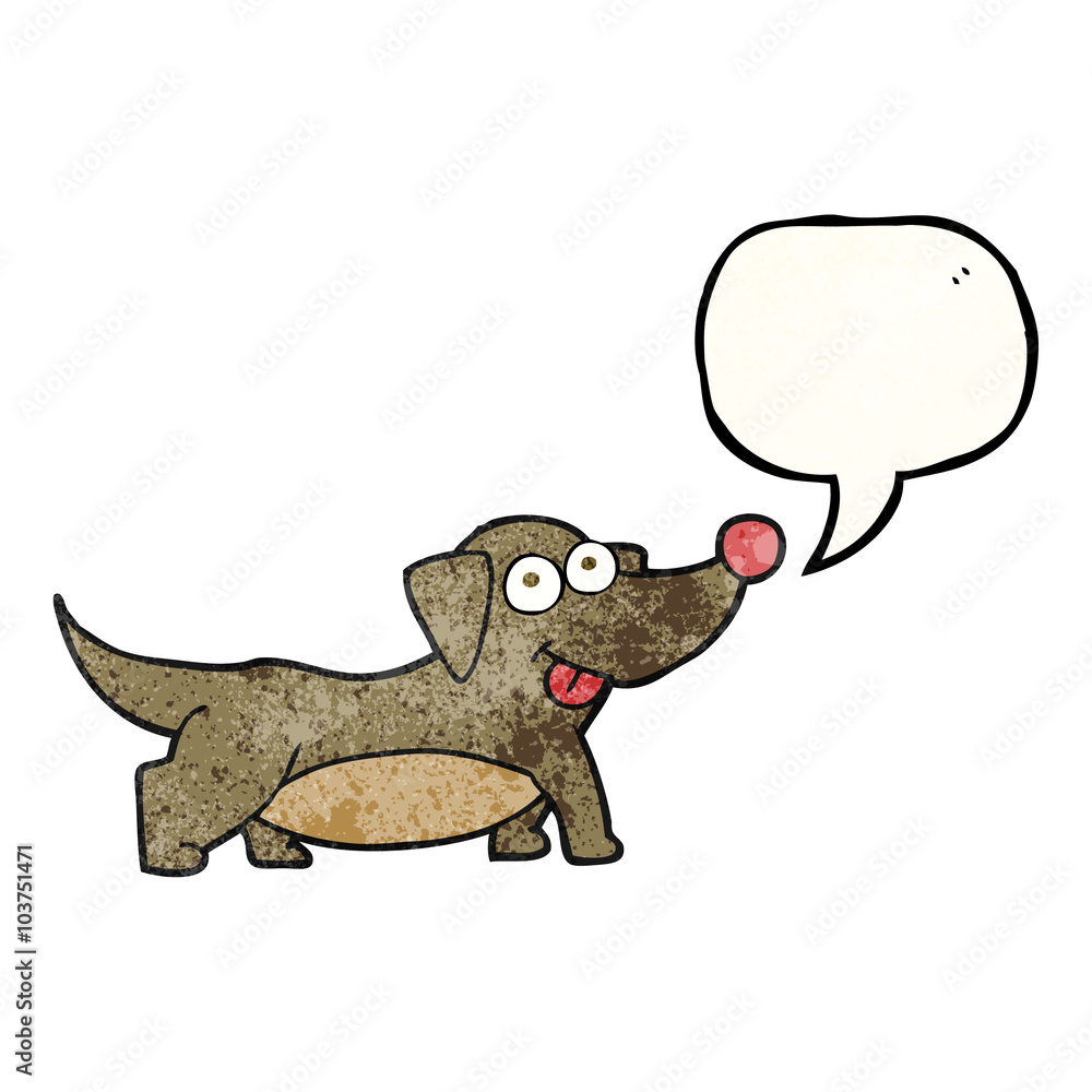 speech bubble textured cartoon happy little dog speech bubble textured cartoon happy little dog
