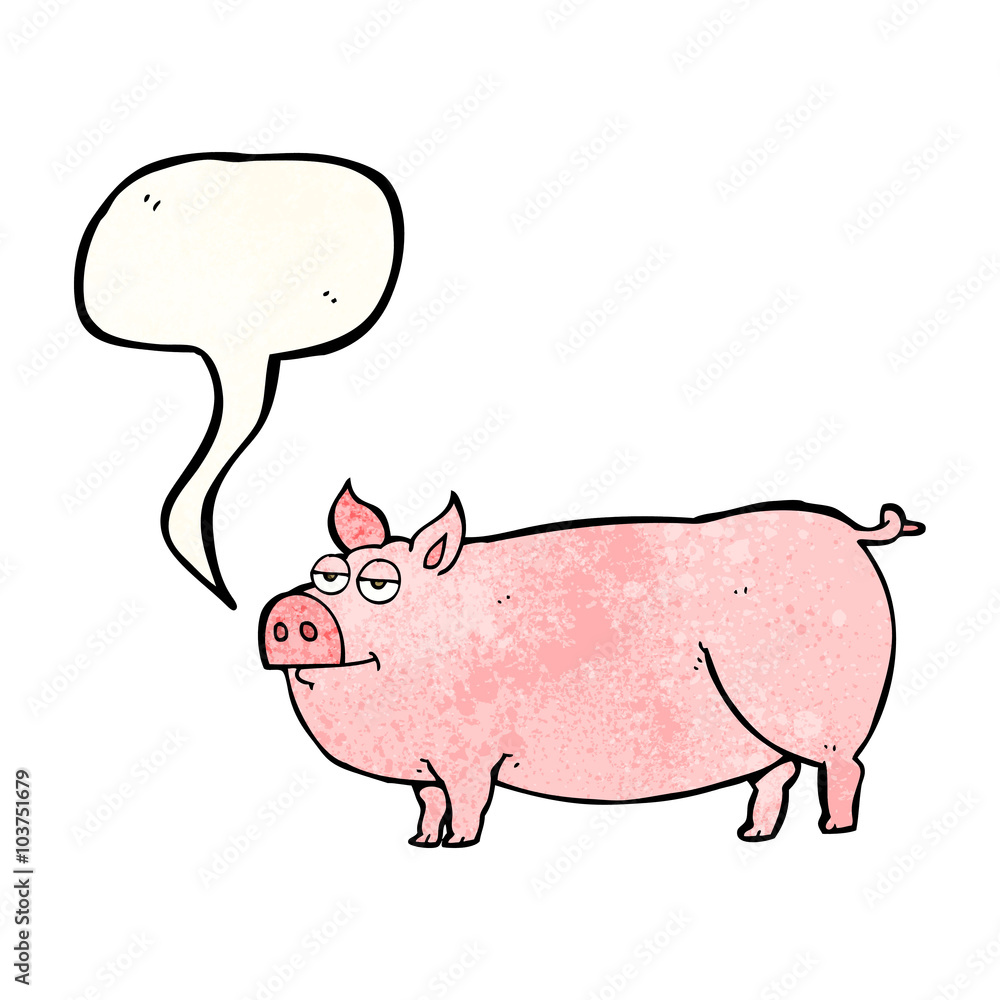 speech bubble textured cartoon huge pig speech bubble textured cartoon huge pig