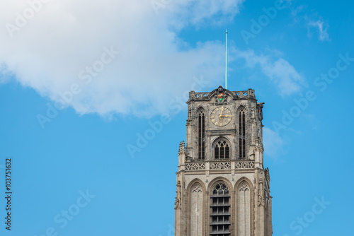 Spire Great or St. Lawrence Church in Rotterdam photo