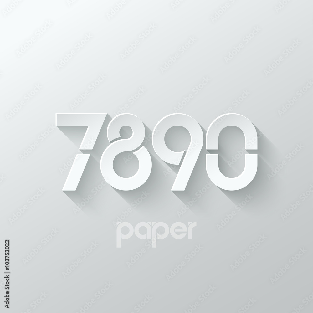 number seven eight nine zero logo paper set number seven eight nine zero logo paper set