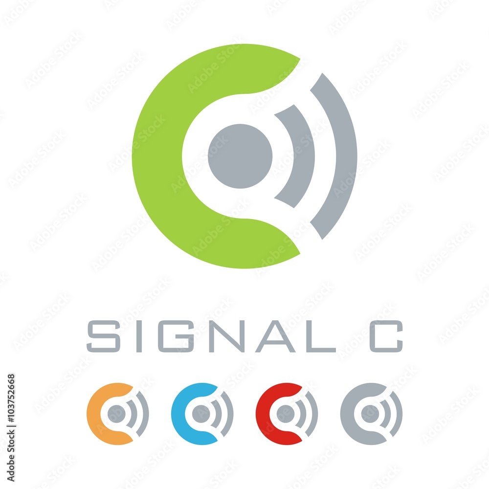 Signal Logo, Connect Logo, Letter C, Gigital Design Vector Logo Template Signal Logo, Connect Logo, Letter C, Gigital Design Vector Logo Template