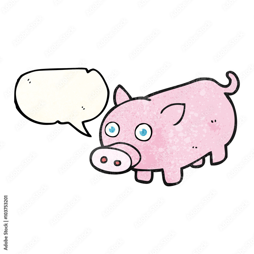 speech bubble textured cartoon piglet speech bubble textured cartoon piglet