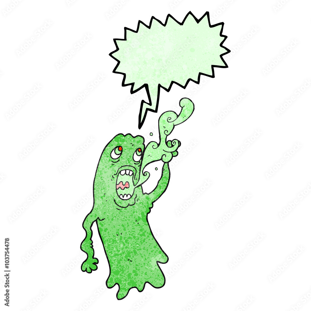 Obraz premium texture speech bubble cartoon ghost