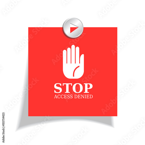 Stop red sticker