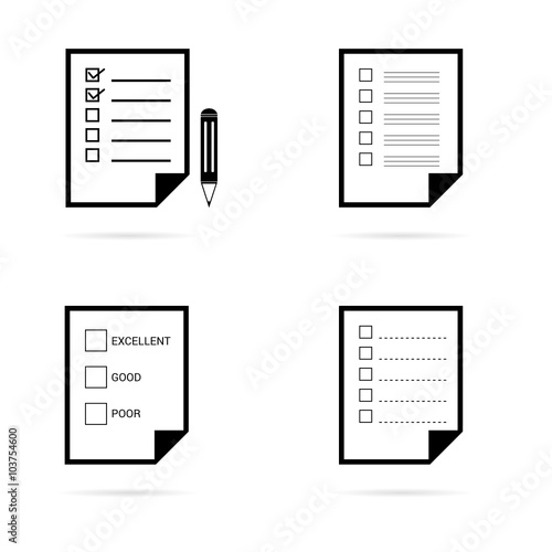 check list icon illustration in black