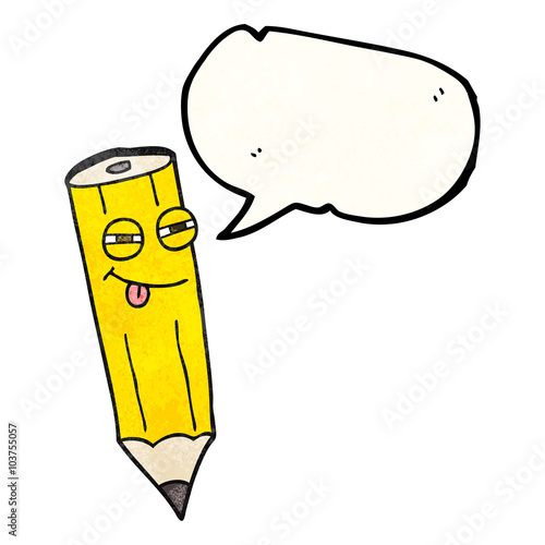 sly texture speech bubble cartoon pencil