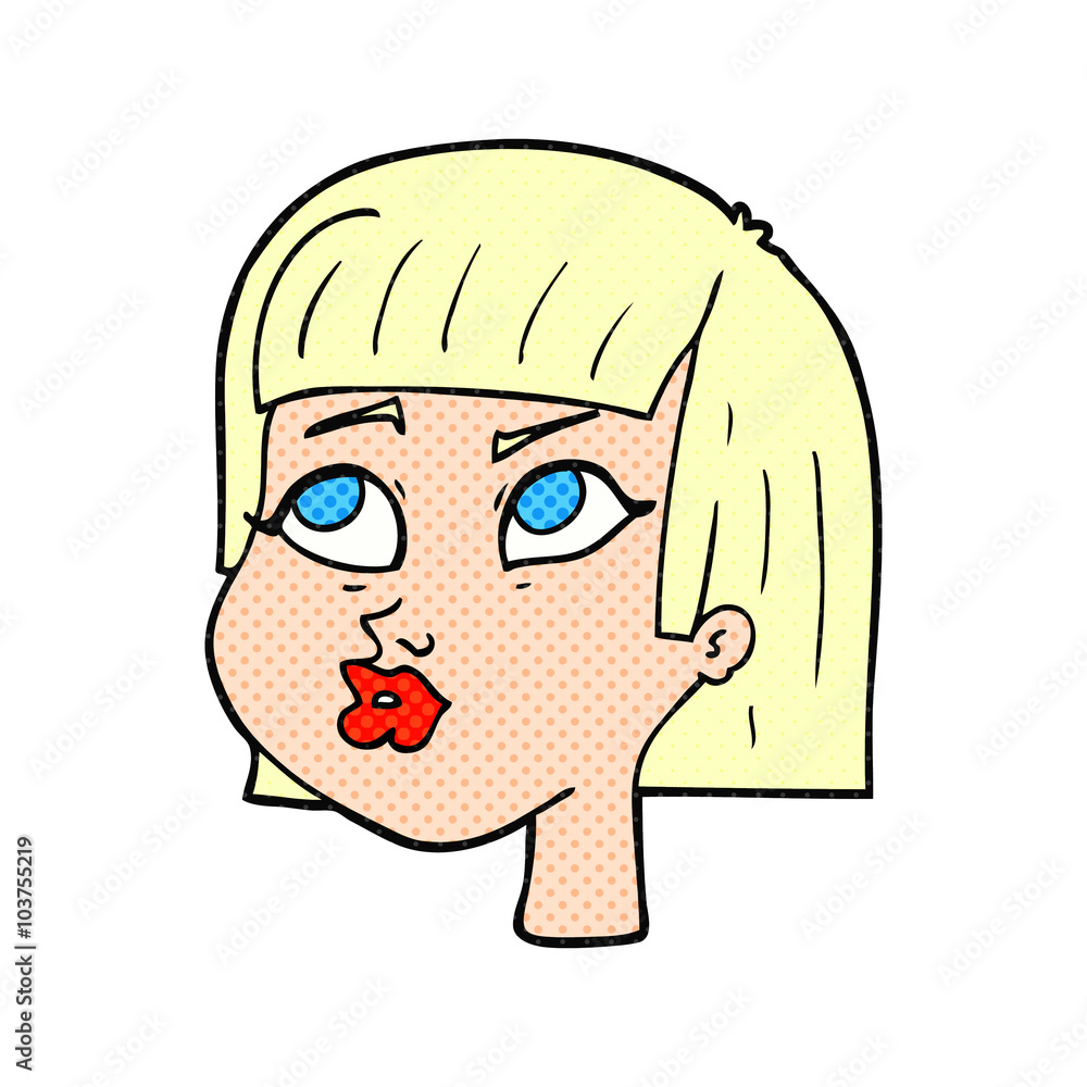 Obraz premium cartoon female face