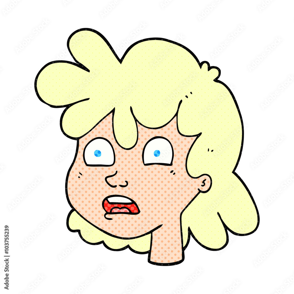 Obraz premium cartoon female face