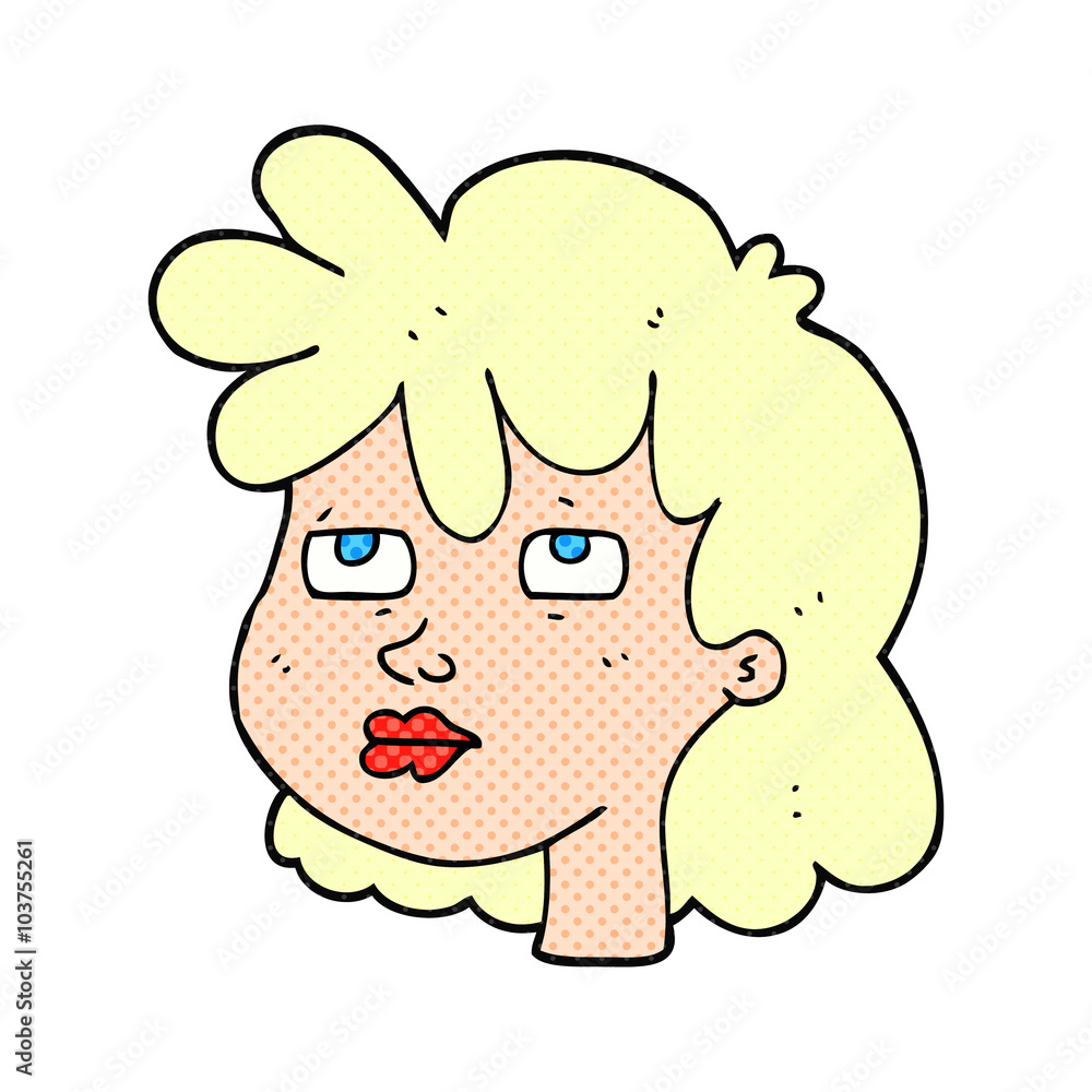 cartoon female face cartoon female face