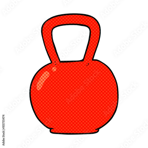 cartoon kettle bell