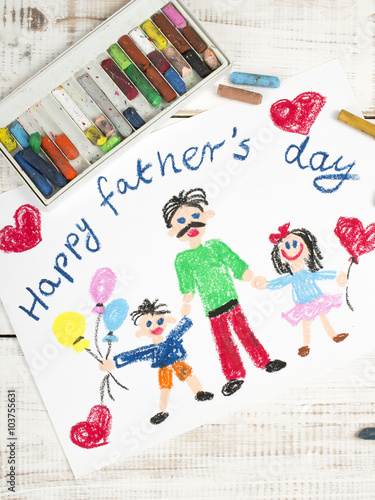 Happy fathers day card made by a child