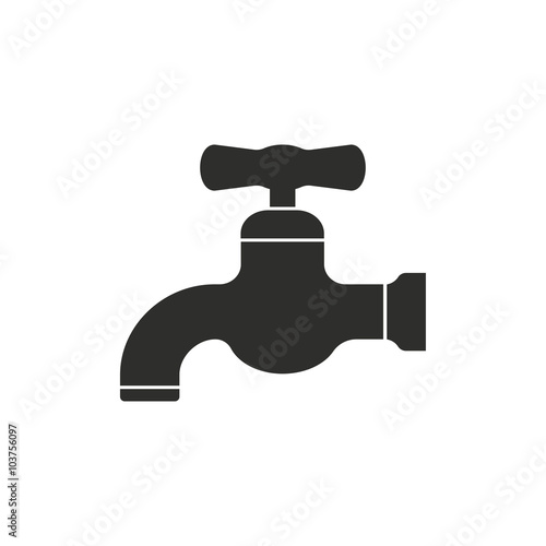 Faucet - vector icon.