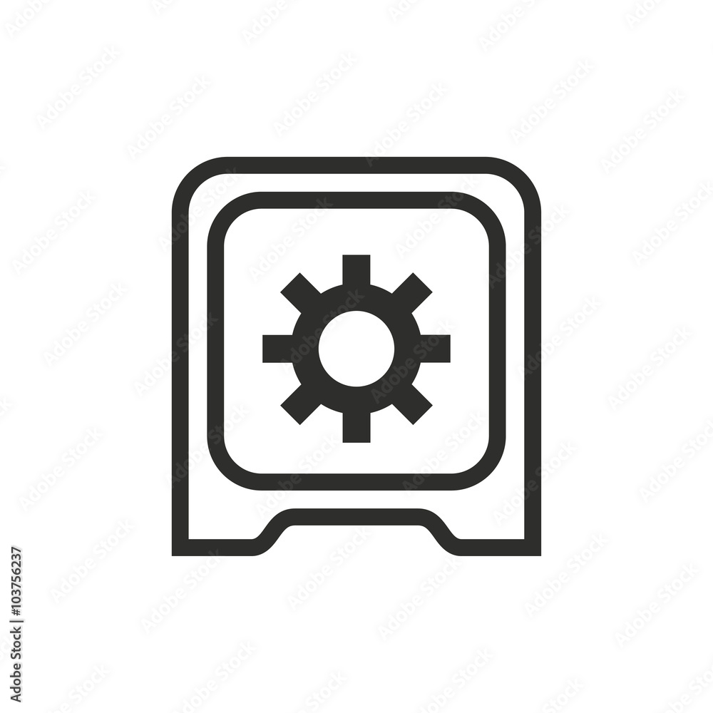 Safe - vector icon.- vector icon.